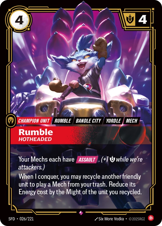Rumble, Hotheaded
